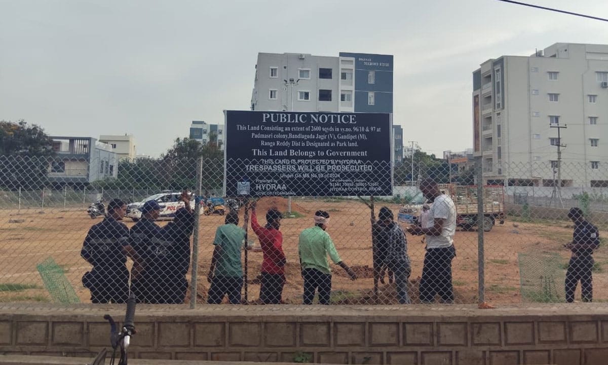 HYDRAA Protects 3,712 Sq. Yards of Park Land in Bandlaguda Jagir