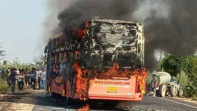 Jaisalmer Bus Tragedy: 20 Burnt Alive as Bus Catches Fire on Highway