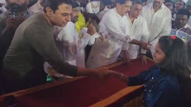 KTR Visits HYDRAA-Affected Families in Madhapur, Accuses Congress Government of Injustice