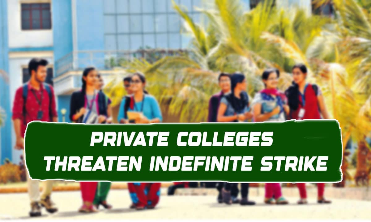 Private Colleges Threaten Indefinite Strike from Oct 13 Over ₹10,000 Cr Fee Dues