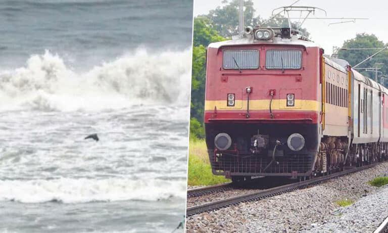 Rail Cyclone Over 120 Trains Cancelled, 14 Diverted as Cyclone Montha Wreaks Havoc ...