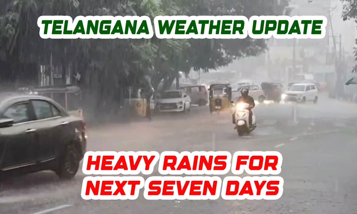 Telangana Weather Update: Heavy Rains, Thunderstorms Predicted for Next 7 Days Across Key Districts