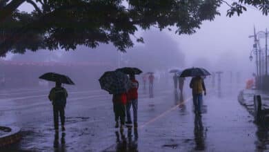 Orange alert in five districts as heavy rain pounds Kerala, one dead