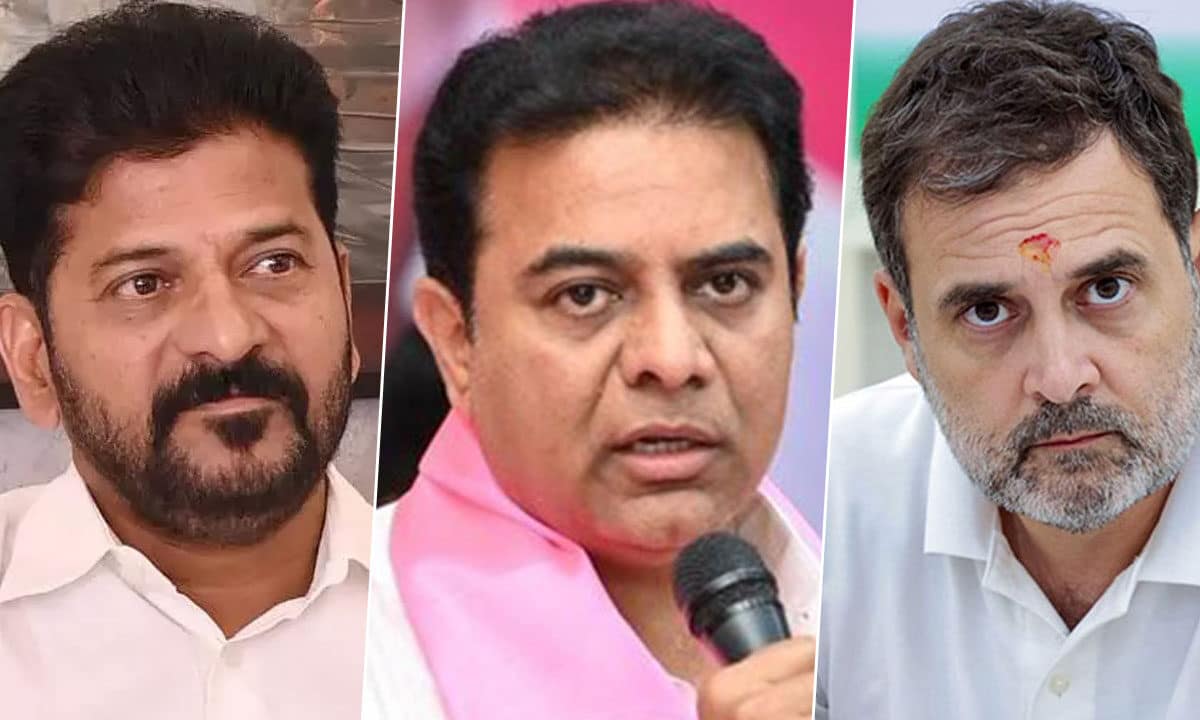 KTR Accuses Rahul Gandhi of Silence on Revanth Reddy’s ‘Bulldozer Governance’ in Telangana
