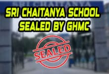 GHMC Seals Sri Chaitanya School for Violations; Online Exams Begin Amid Parents’ Protest