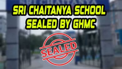 GHMC Seals Sri Chaitanya School for Violations; Online Exams Begin Amid Parents’ Protest