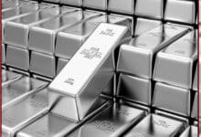 Silver trades flat, 8 pc off peak level