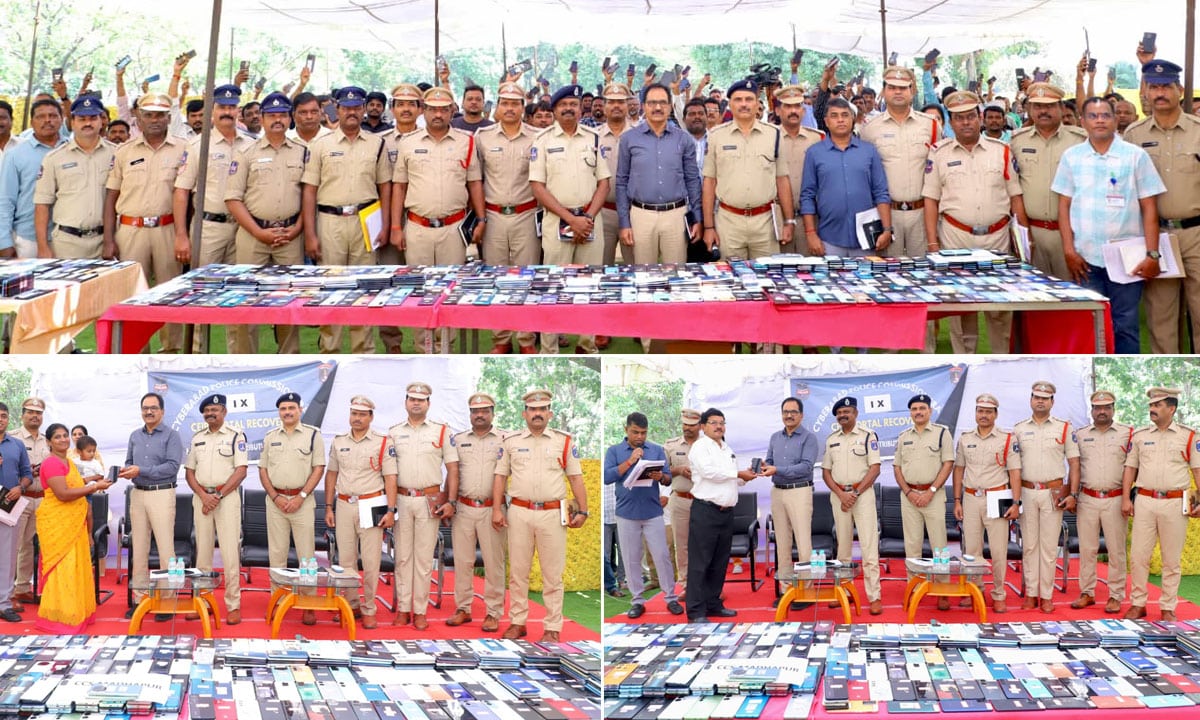 Cyberabad Police Recover 1,061 Stolen Phones Worth Rs. 3.2 Crore, Return to Owners