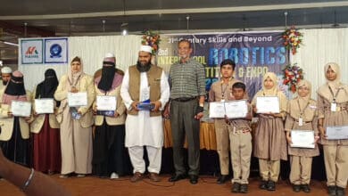 Techfields School Bags 3rd Prize at Interschool Robotics Expo 2025