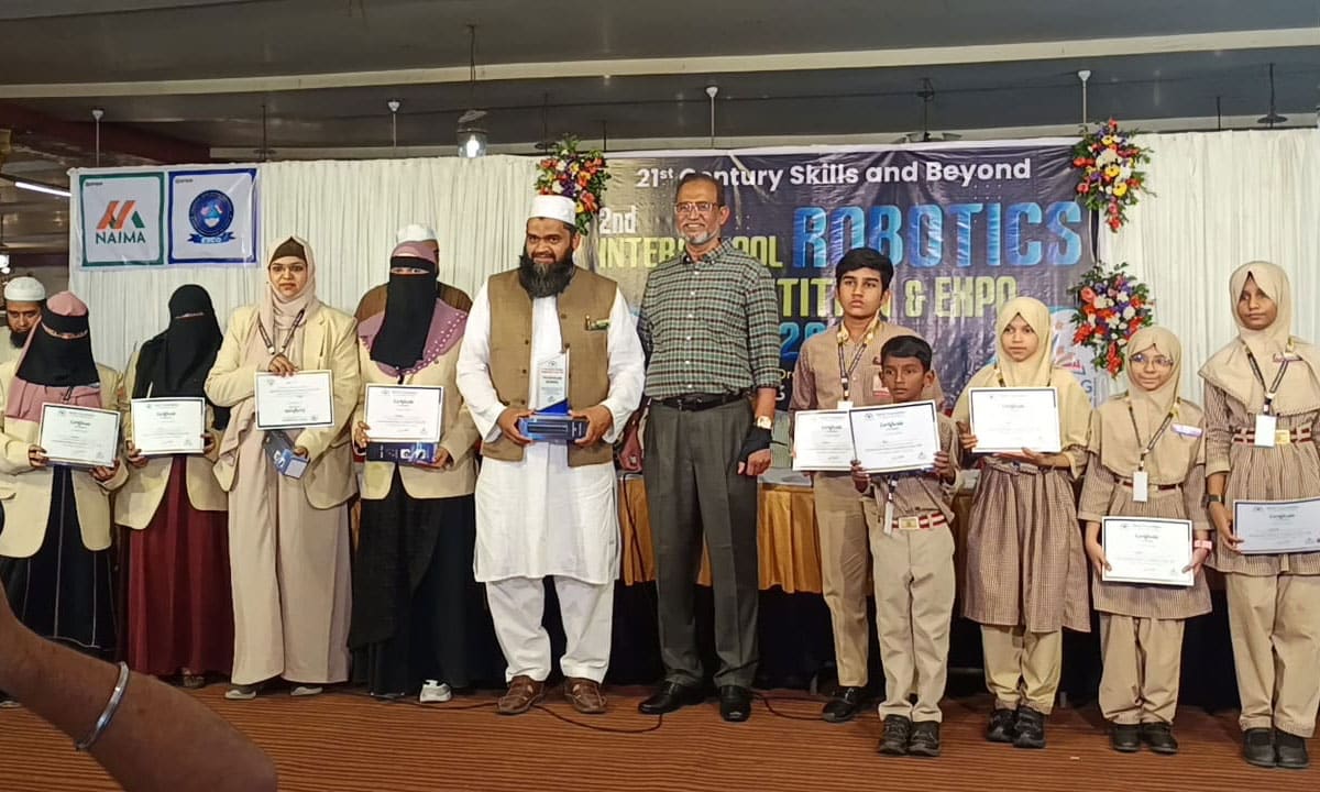 Techfields School Bags 3rd Prize at Interschool Robotics Expo 2025