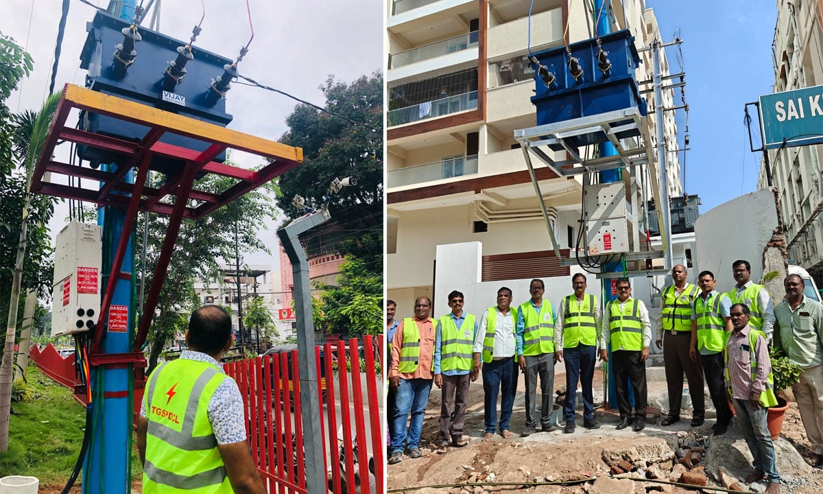 TGSPDCL Introduces Pole-Mounted Transformers to Modernize Hyderabad’s Power Distribution