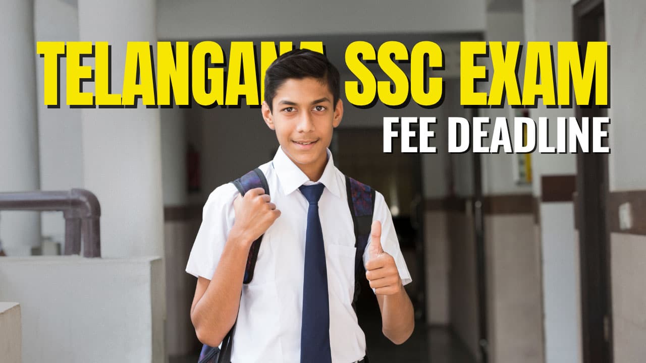 Students in Telangana can pay their SSC exam fees from October 30 to November 13, 2025, according to the Directorate of School Education.