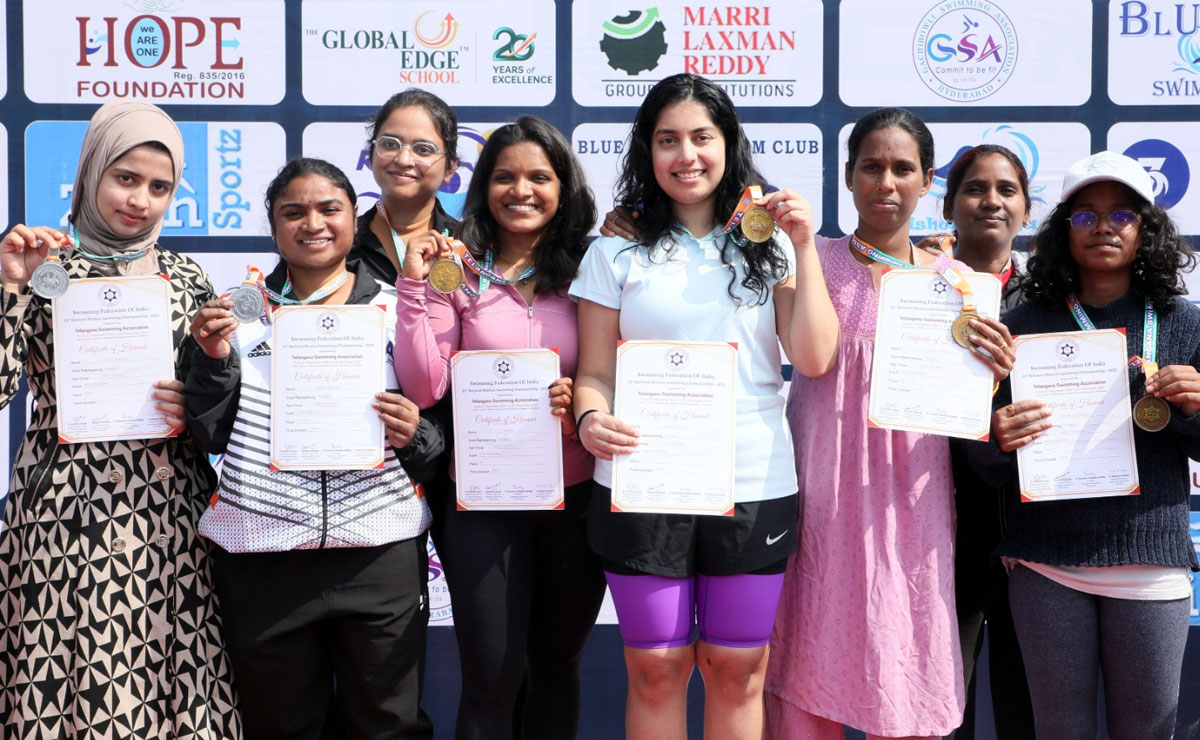 TG Shines as Sakshi Yadav Wins Two Gold Medals at Masters National Championship