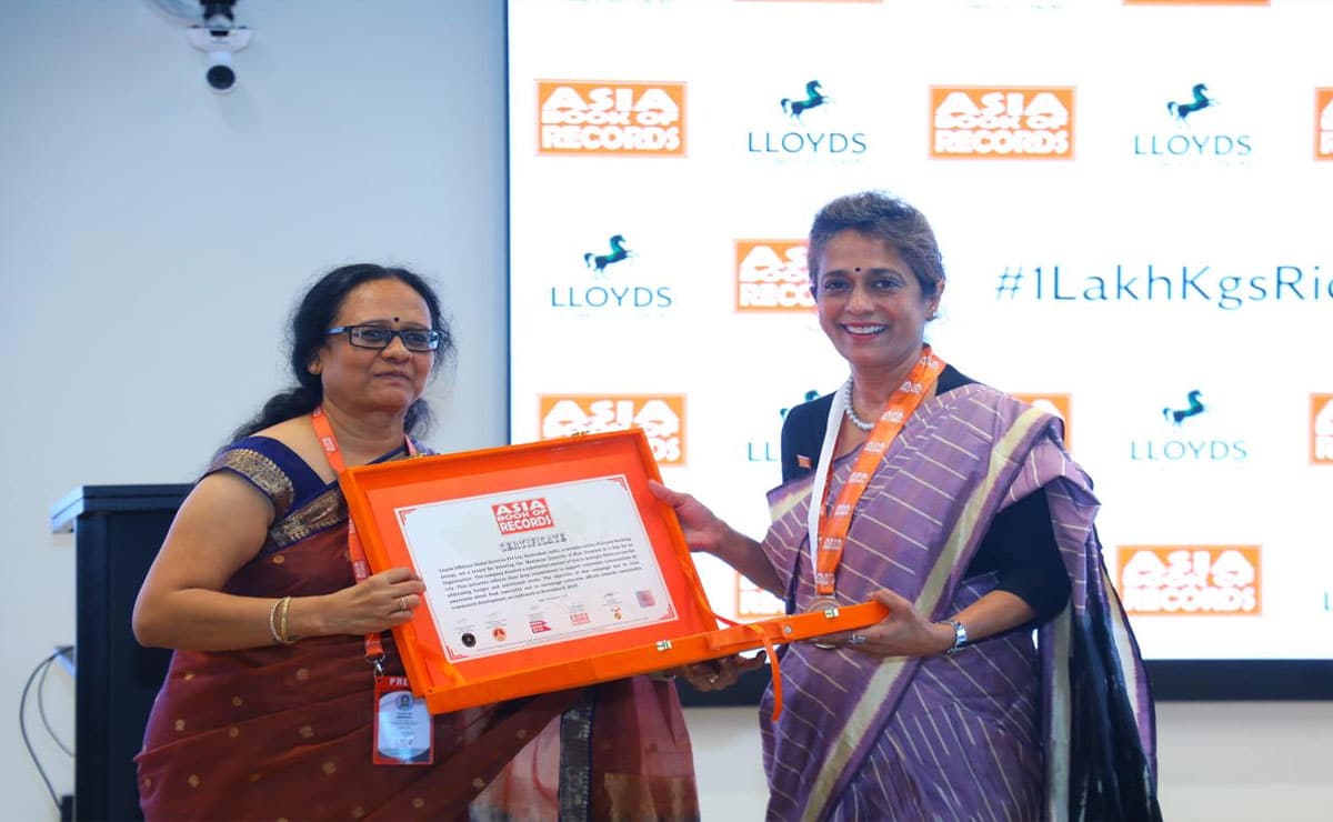 Lloyds Offshore Global Services Sets National Record with 100,000 Kg Rice Donation in Hyderabad