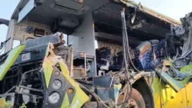 Two killed as RTC bus rams into truck in Telangana's Jangaon