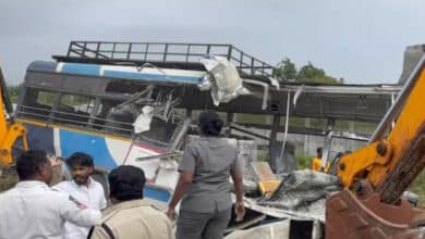 15 killed in bus-truck collision in Telangana's Rangareddy
