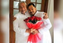 Nishant Kumar hugs father Nitish Kumar after NDA win, photograph goes viral