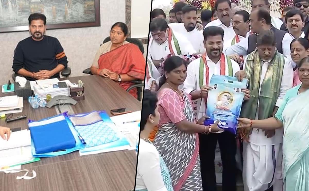 Statewide Indiramma Saree Distribution Begins, Chief Minister Flags Off Programme in Hyderabad