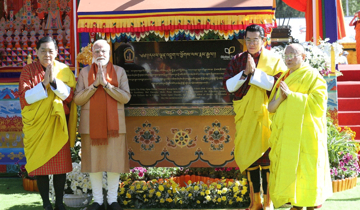 PM Modi inaugurates Kalachakra ‘Wheel of Time’ in presence of Bhutan King