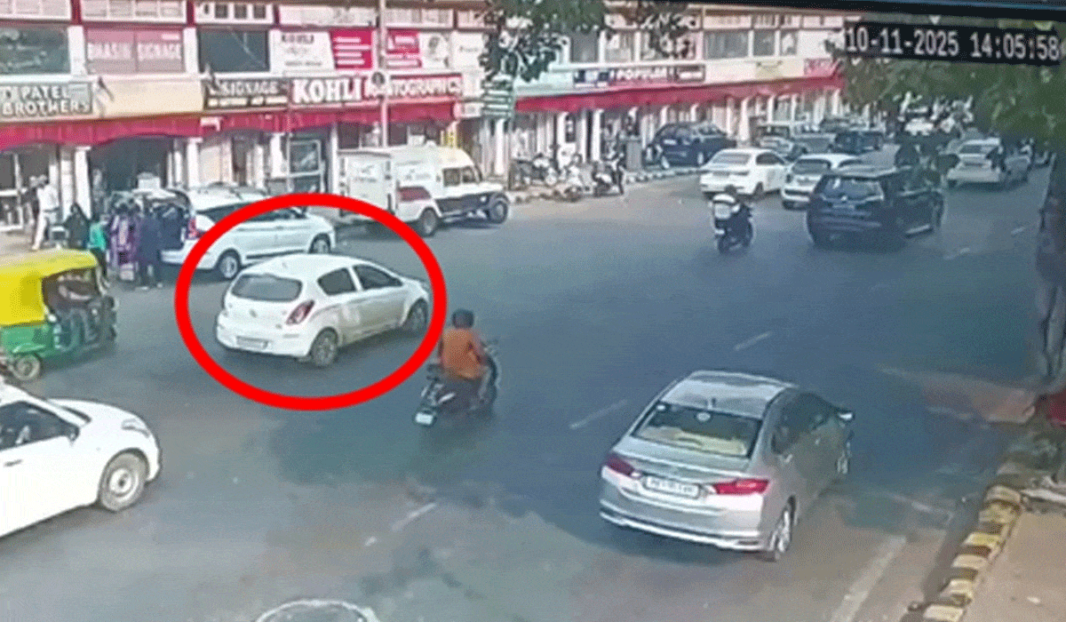 CCTV footage shows Umar driving car with explosives in Connaught Place before Red Fort blast