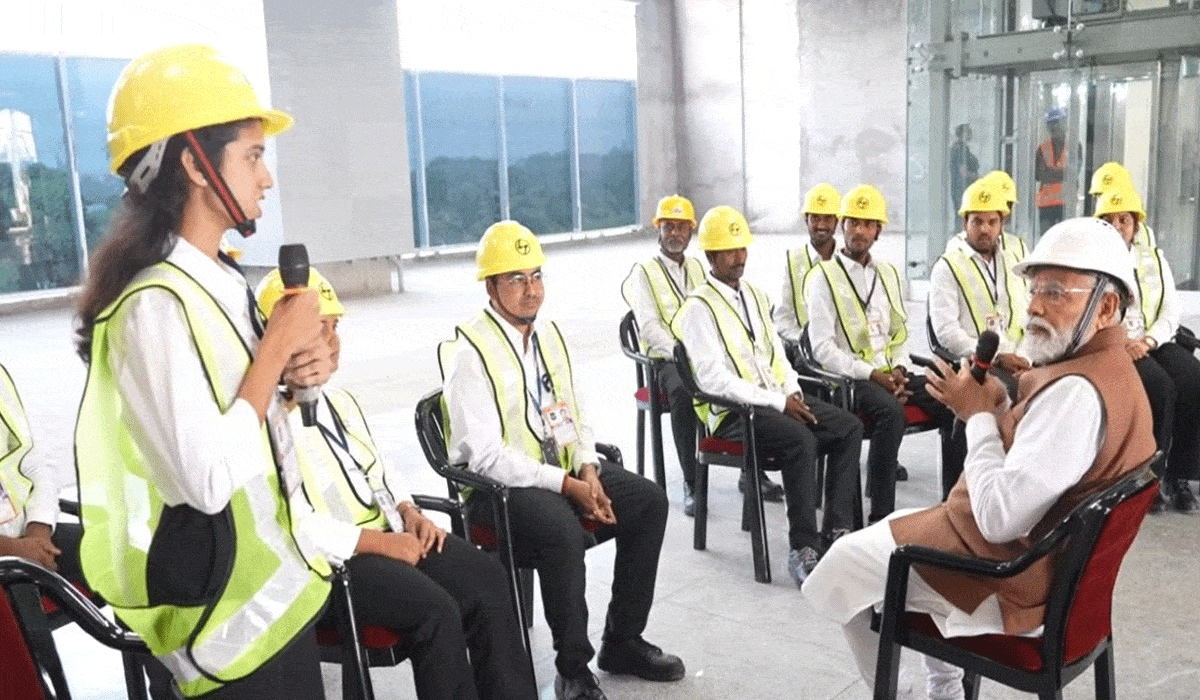 PM Modi interacts with MAHSR team in Surat, hails their role in India’s 1st bullet train project