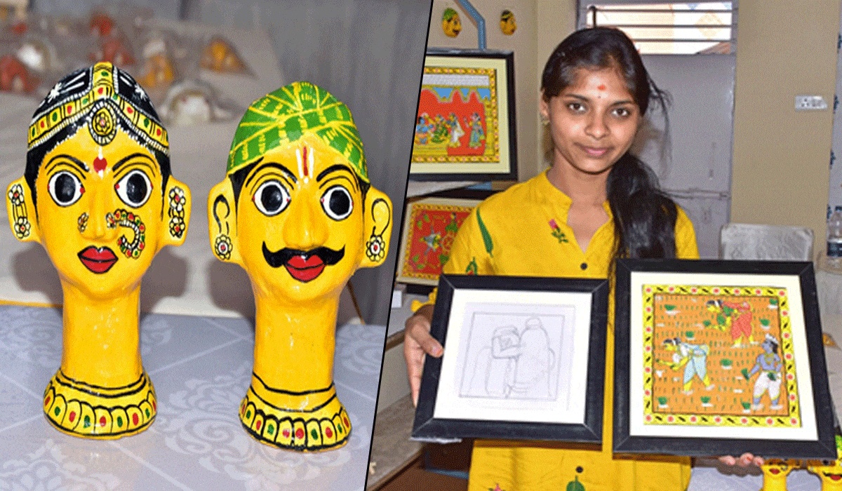 Telangana’s Cheriyal art captivates visitors at Bharat Parv 2025 in Gujarat