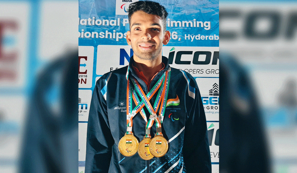 Himanshu Nandal claims triple gold and best swimmer award in National Para Swimming Championship
