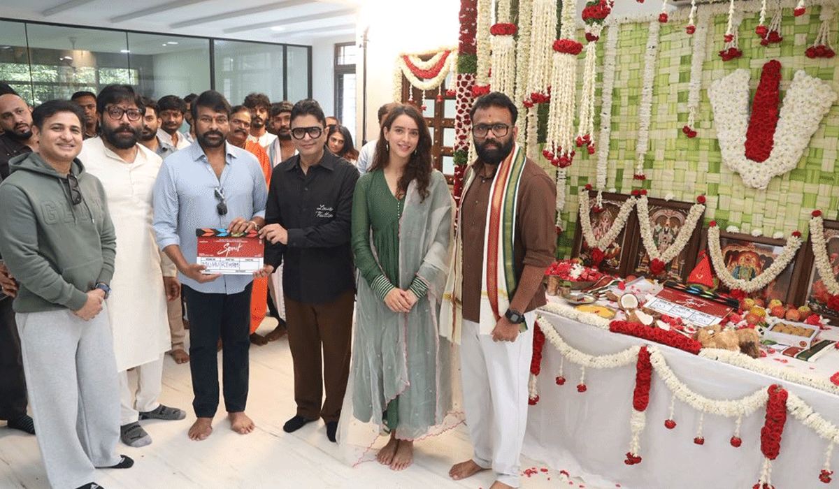 Prabhas, Triptii Dimri kickstart Sandeep Reddy Vanga's 'Spirit' with a pooja before the shoot