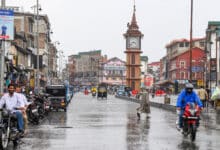 Rain lashes plains as higher reaches receive