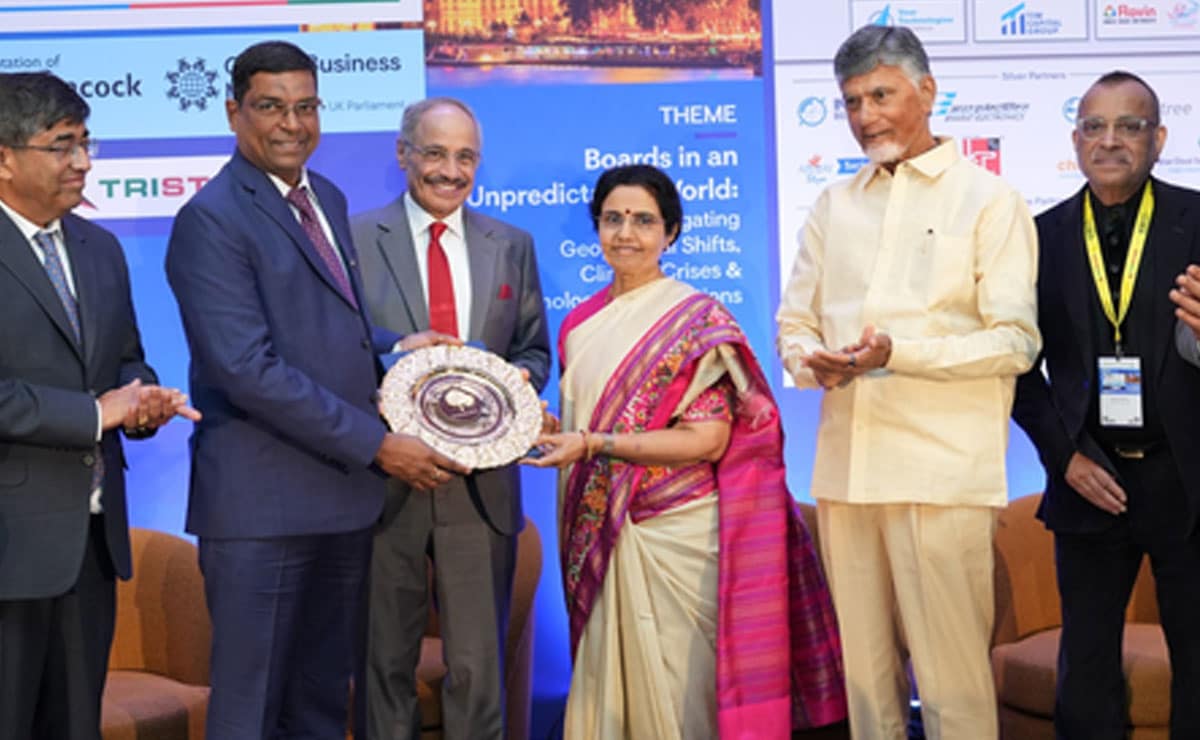 CM Naidu lauds his wife for winning two prestigious awards in London