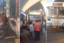 RTC Bus Hit by DCM Truck at Aramghar Crossroads, Passengers Sustain Minor Injuries