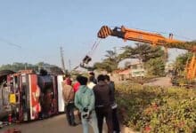 Truck Overturns on Parigi–Hyderabad Route Amid Growing Concerns Over Road Conditions