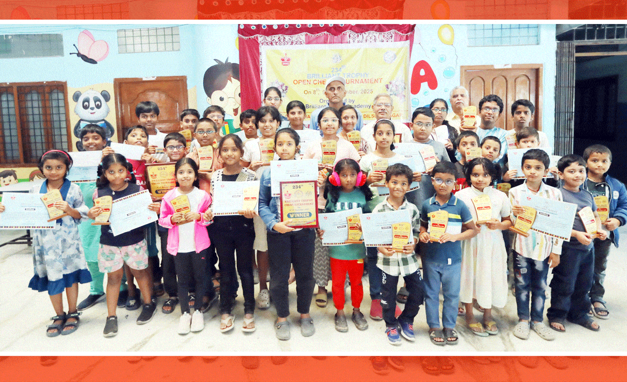 Sharika Tunki & Shreyan Thipparthi Emerge Champions at the 234th Brilliant Trophy Chess Tournament