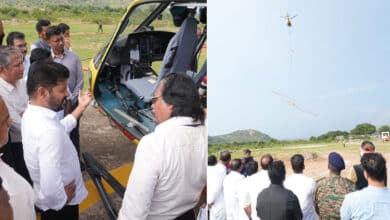 CM Revanth Reddy Flags Off Aerial Electromagnetic Survey for SLBC Tunnel in Nagarkurnool