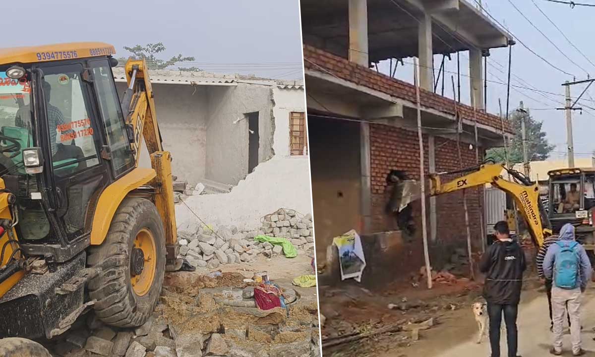 Illegal Structures Demolished in Jawahar Nagar, Revenue Officials Launch Major Crackdown