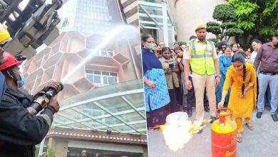 Fire Awareness Programme and Evacuation Mock Drill Held at Income Tax Towers in Hyderabad