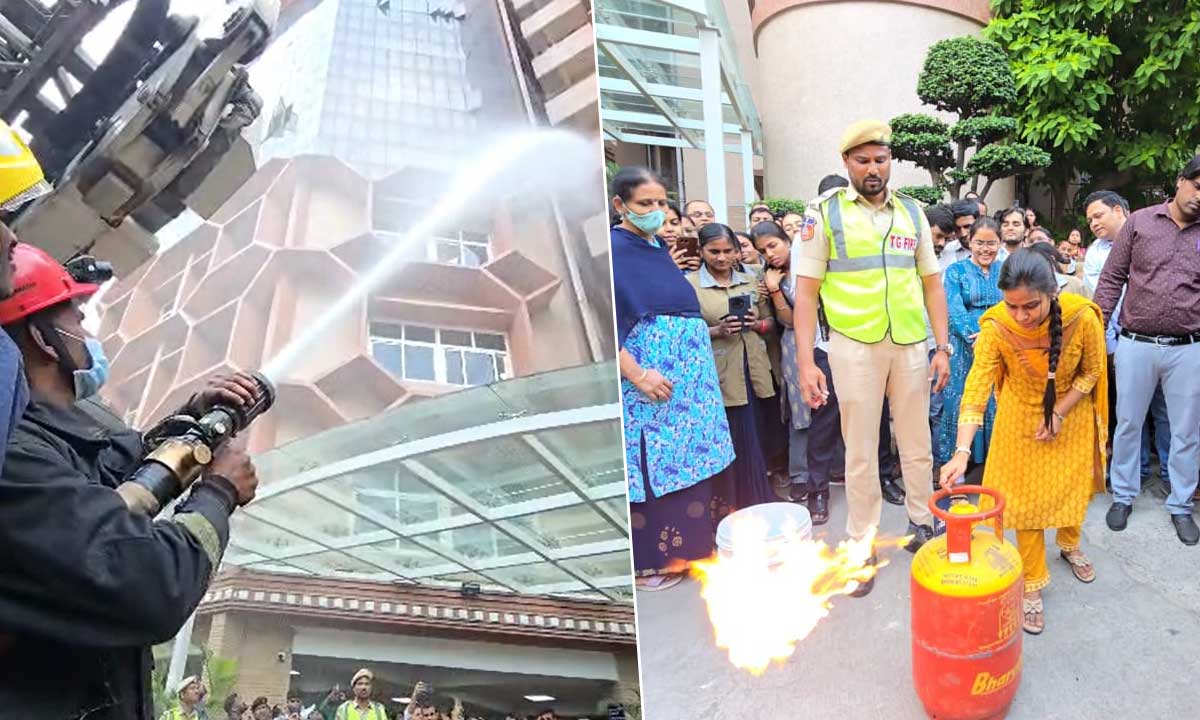 Fire Awareness Programme and Evacuation Mock Drill Held at Income Tax Towers in Hyderabad