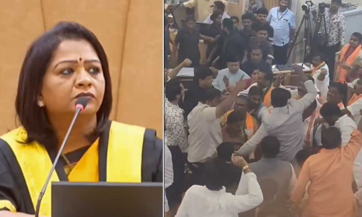 Tension at GHMC General Body Meeting as BJP, AIMIM Clash Over Playing of ‘Vande Mataram’