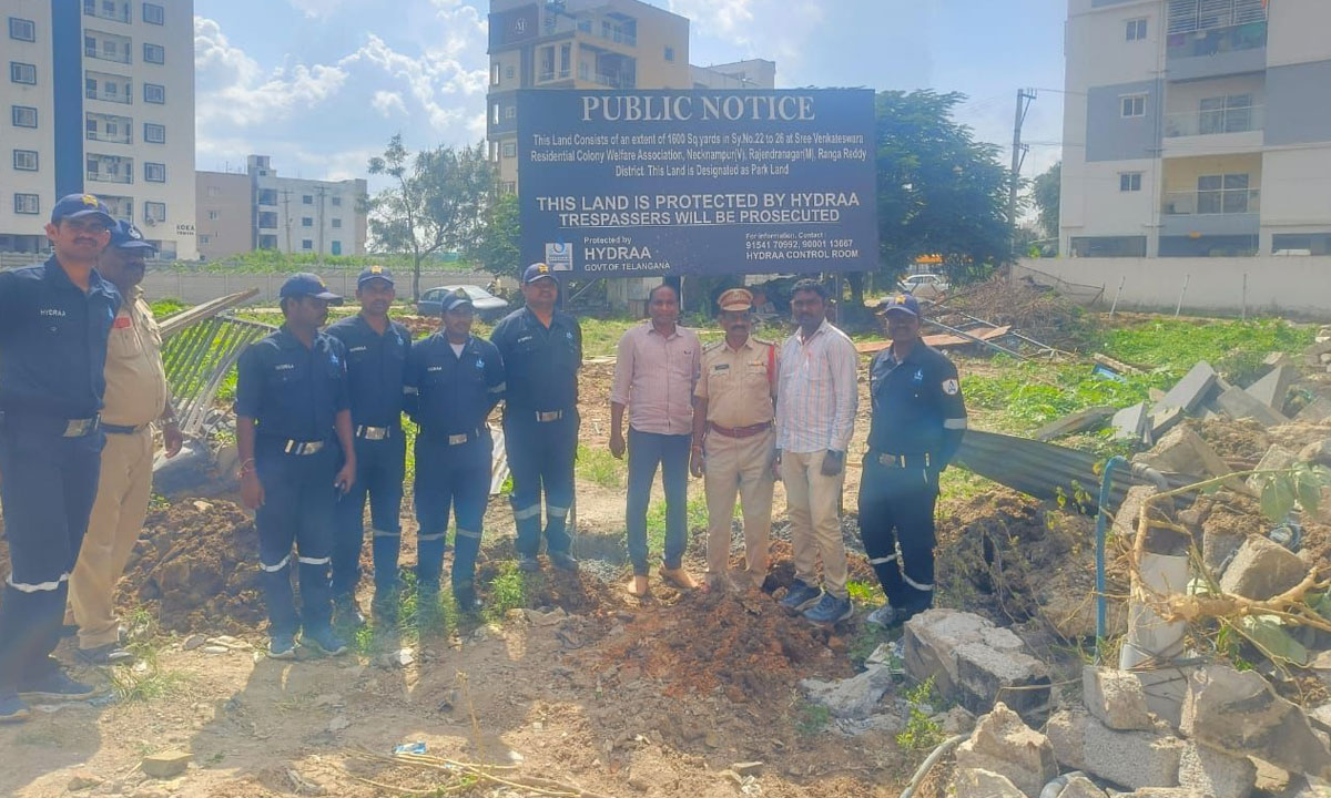 HYDRAA Reclaims ₹300 Crore Worth of Encroached Government and Park Lands in Manikonda
