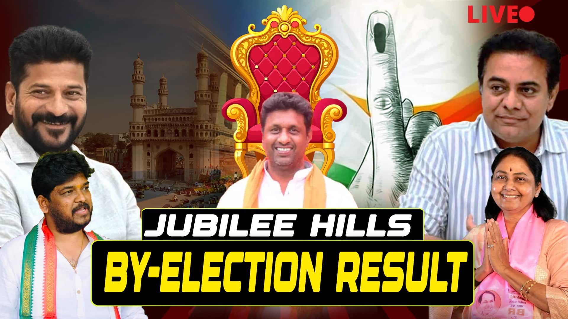 Jubilee Hills By-election 2025 Result Live Updates | Counting, Leads, and Political Reactions