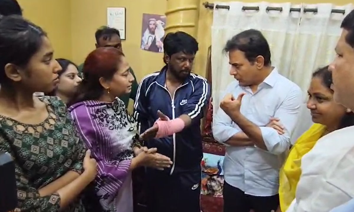 KTR Condemns Attack on BRS Worker, Accuses Congress of Post-Poll Rowdyism