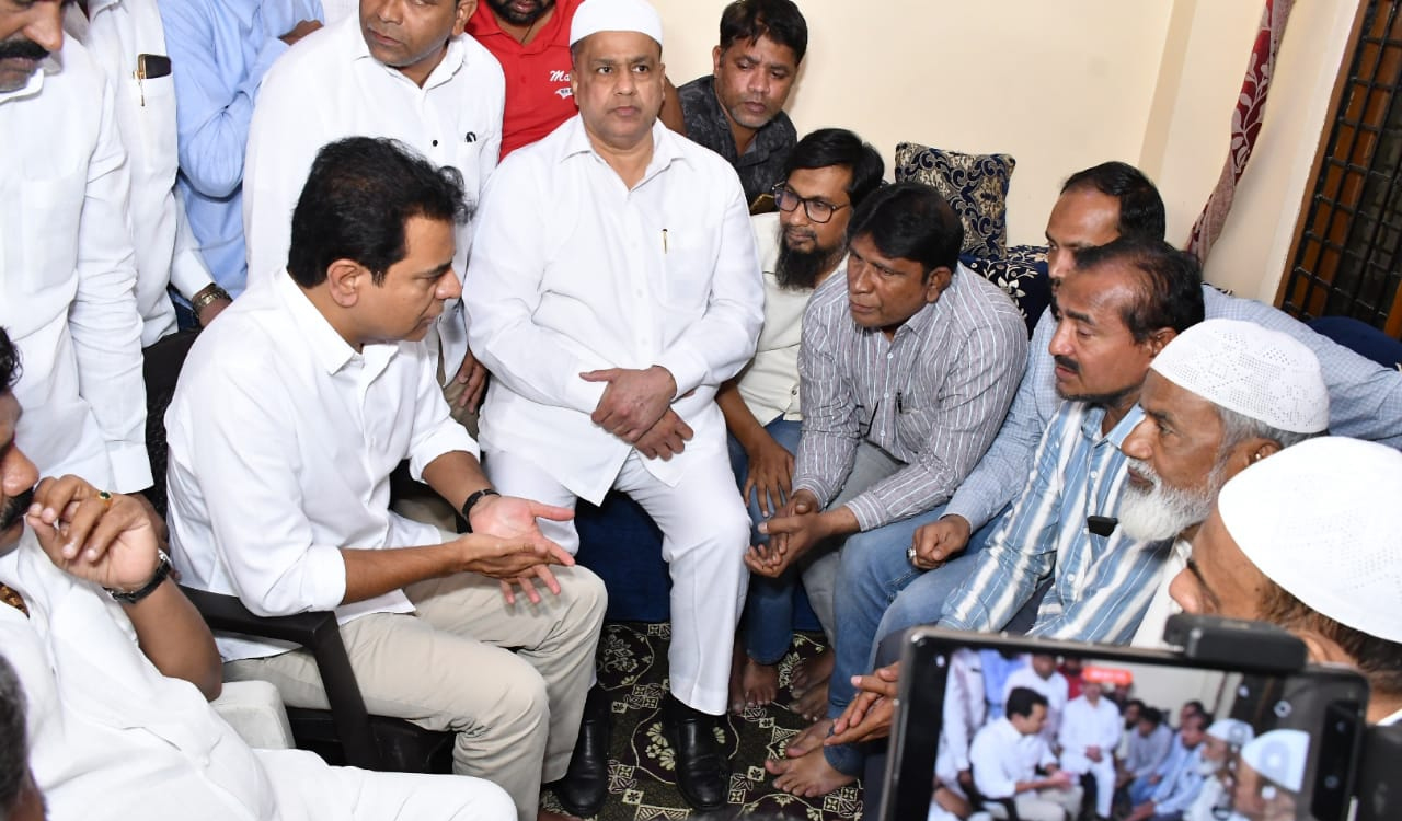KTR Meets Families of Saudi Bus Accident Victims, Vows BRS Support