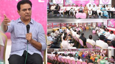 KTR Holds Key Meetings with BRS GHMC Corporators at Telangana Bhavan, Strategy Set for Council Session
