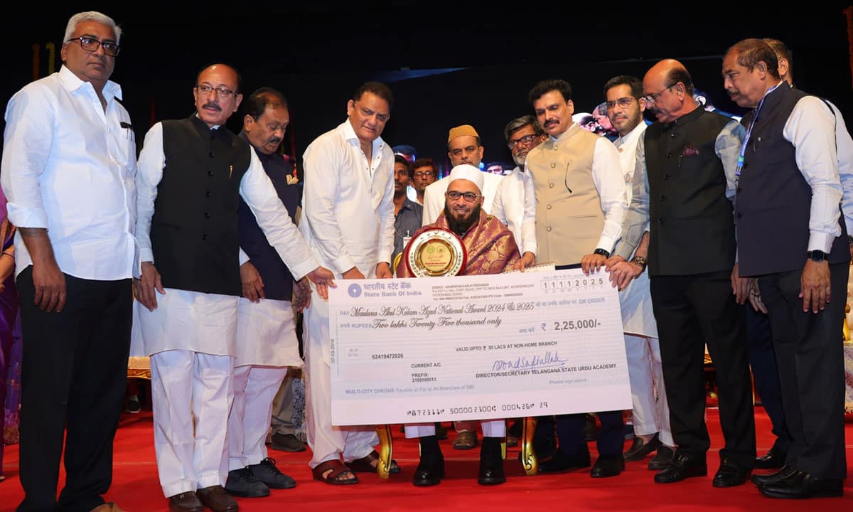 Telangana Govt Honours MS Education Academy Founder with Maulana Abul Kalam Azad National Award 2025