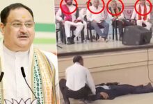 Has Humanity Died? Security Guard Faints During JP Nadda’s Speech, Yet Minister Continues Unbothered
