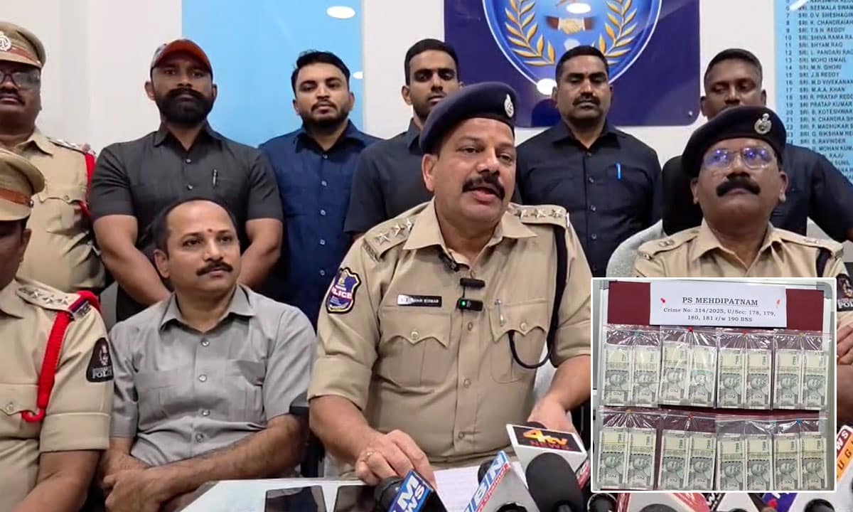 Hyderabad Police Bust Fake Currency Network; Eight Arrested with ₹4.75 Lakh in Counterfeit Notes