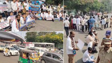 Traffic Chaos at Tank Bund as BC Associations Stage Protest Demanding Cancellation of GO 46