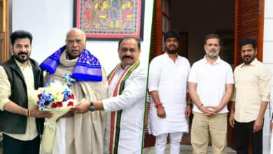 Revanth Reddy, Congress Team Meet Kharge and Rahul Gandhi After Jubilee Hills Triumph