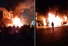 Massive Fire at Gomathi Electronics in Shalibanda; Explosions Reported as Appliances Burn