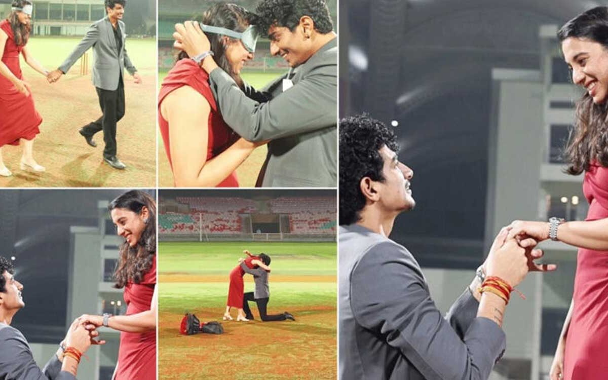 Watch: Palash Muchhal Proposes to Smriti Mandhana at DY Patil Stadium; Emotional Moment Goes Viral